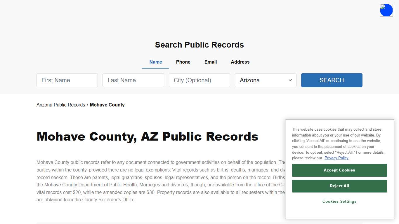 Mohave County, AZ Public Court, Arrest and Inmate Records - ThePublicIndex